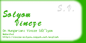solyom vincze business card